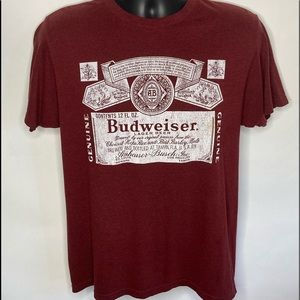 Budweiser Burgundy T-shirt Sz Med